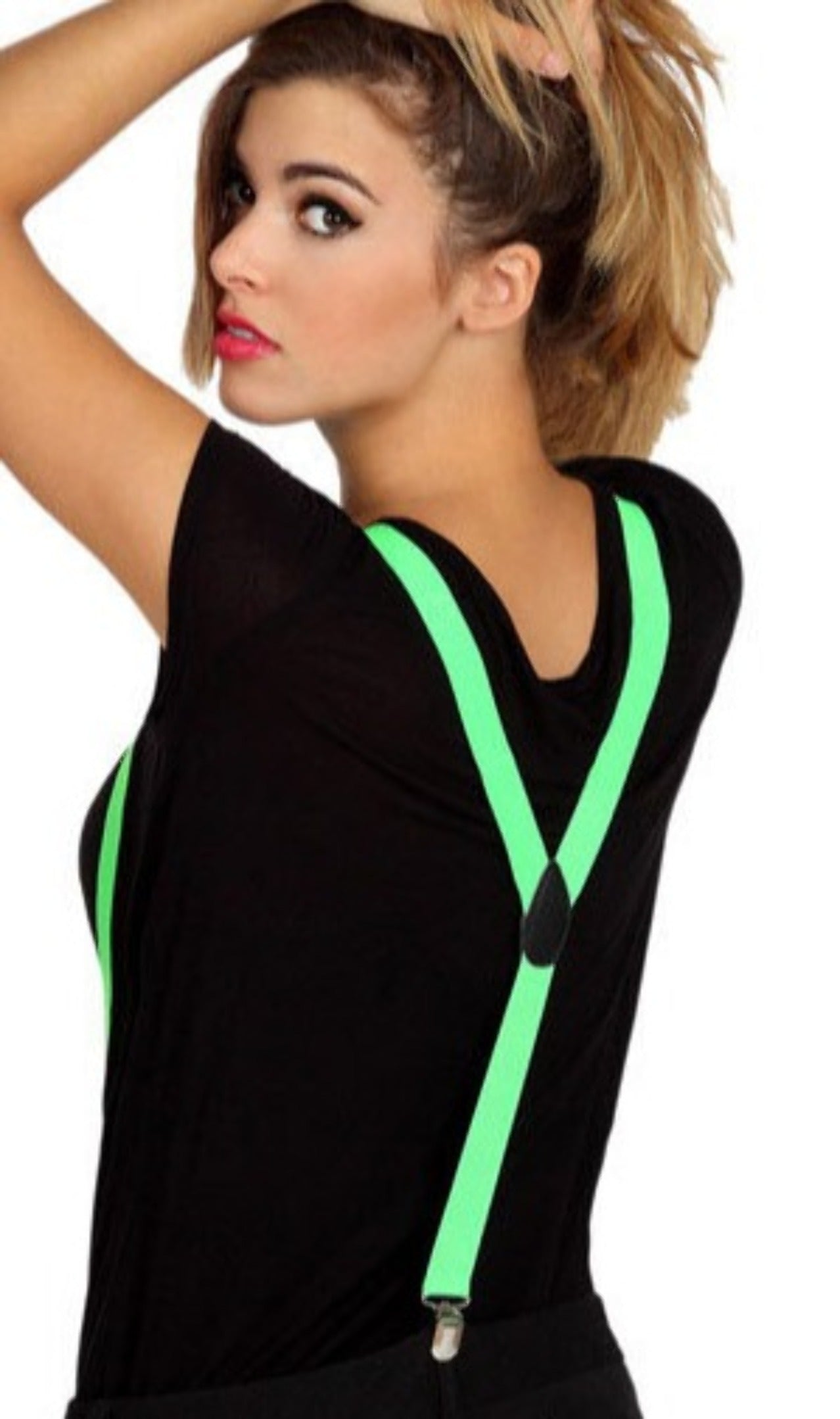 Hellgrüne Hosenträger