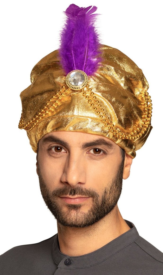 Goldener arabischer Turban für Erwachsene Costumalia by Mister Kostüm