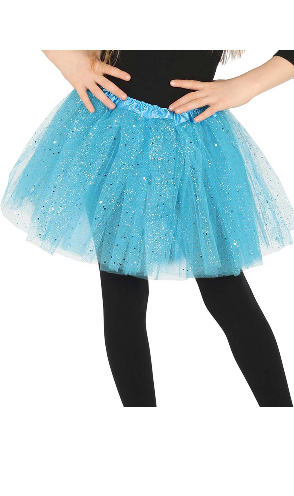 Glitzer Tutu blau für Kinder