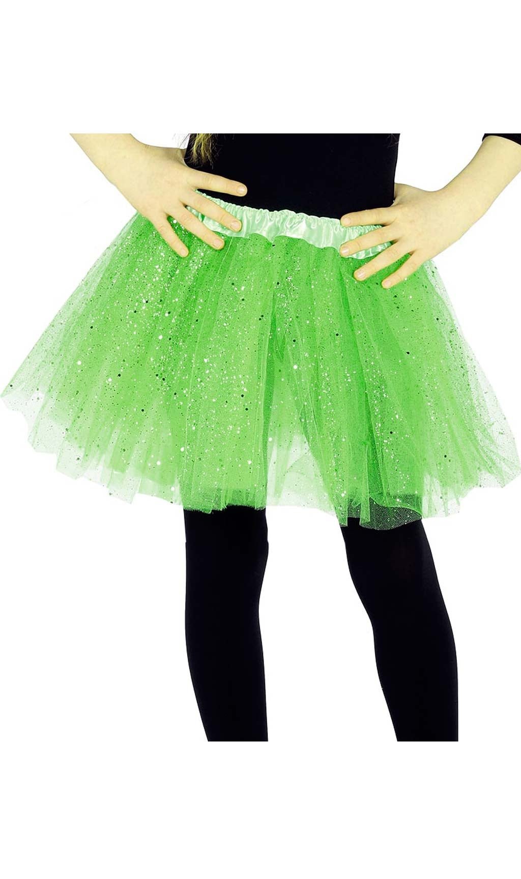 Glitzer Tutu grün für Kinder