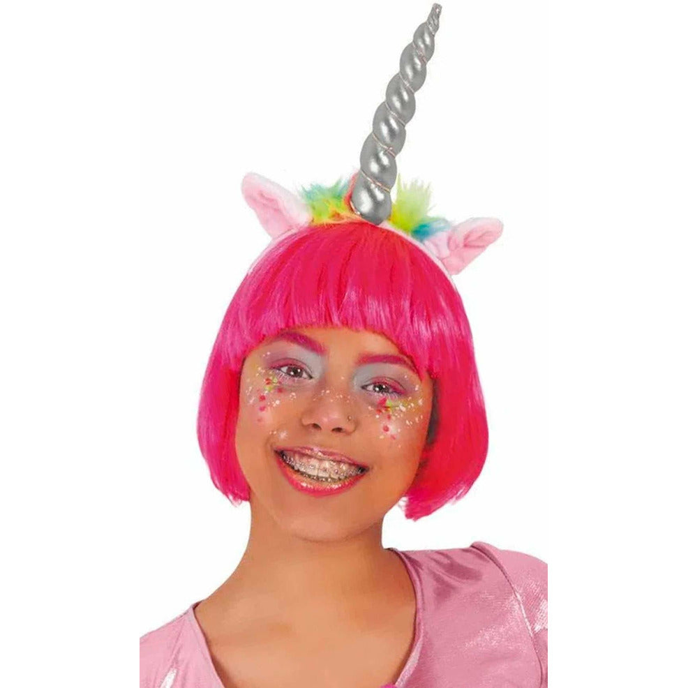 Diadema de Unicornio Mágico Plateada | Don Disfraz