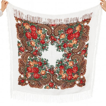 Traditioneller Weißer Schal