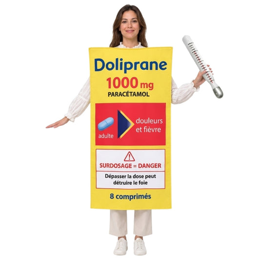 Doliprane-Paracetamol-Kostüm für Erwachsene