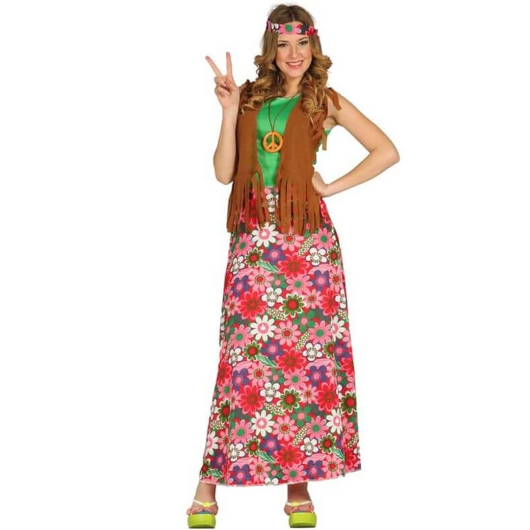 Disfraz de Hippie Chaleco mujer I Don Disfraz