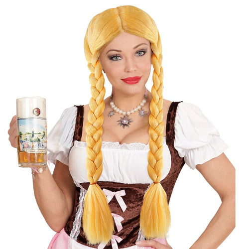 Perücke mit langen Zöpfen