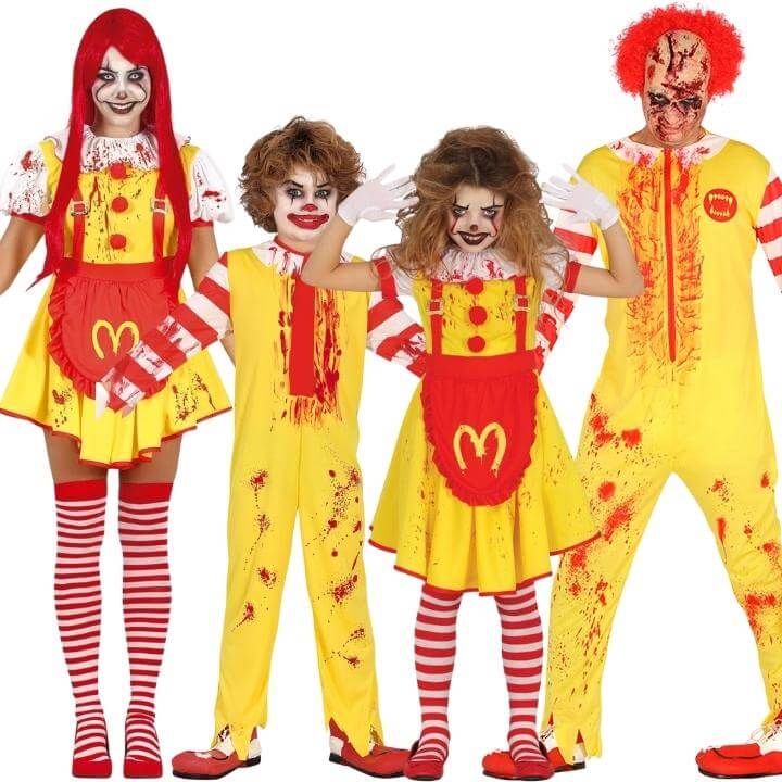 McDonald Clown Gruppenkostüme