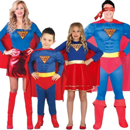 Superman und Supergirl Gruppenkostüme