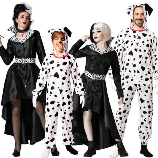 Cruella und Dalmatiner Gruppenkostüme