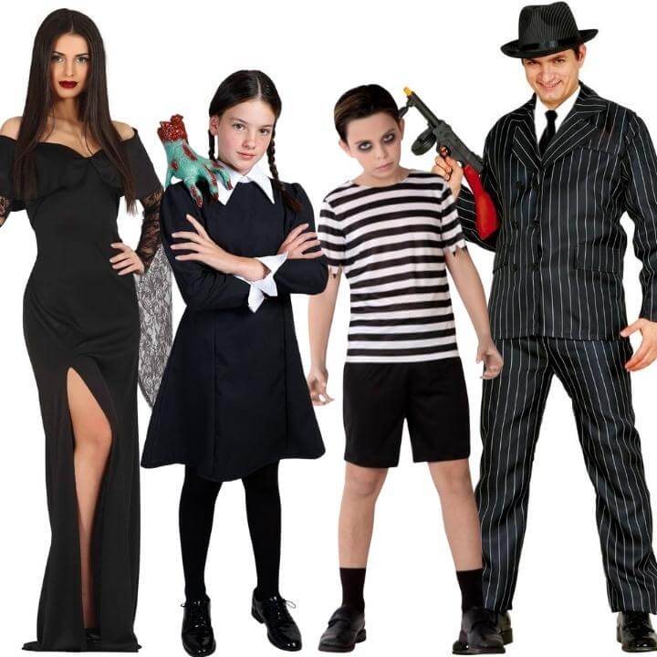 Family Addams Deluxe Gruppenkostüme