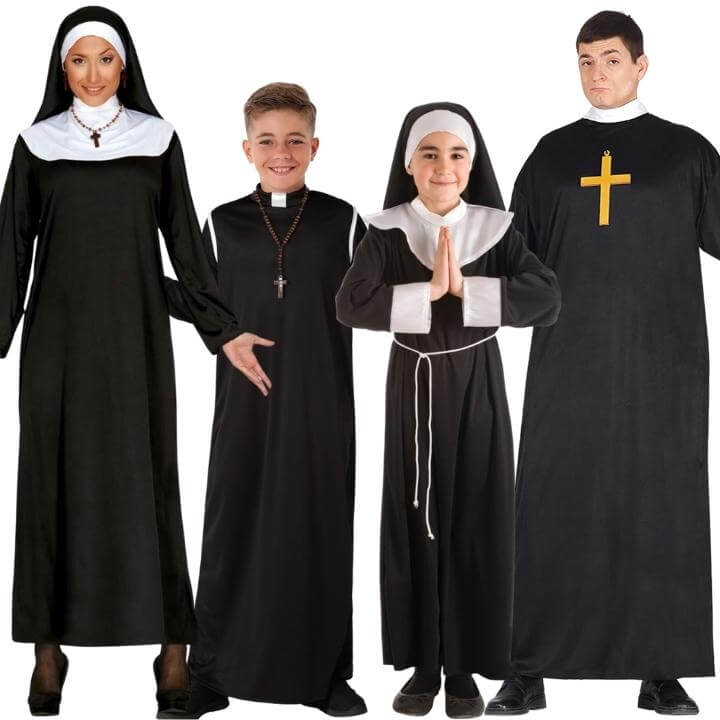 Nonnen und Priester Gruppenkostüme