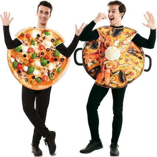 Pizza und Paella Paarkostüme