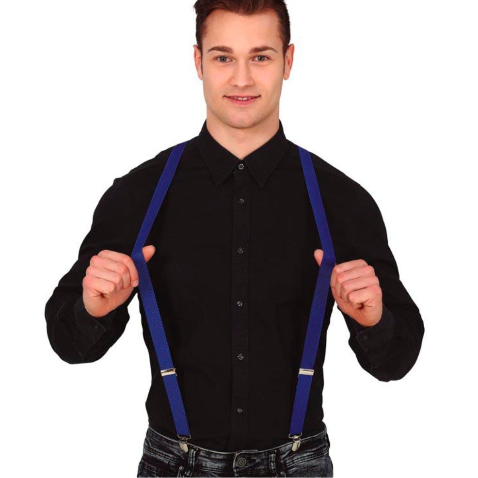 Dunkelblaue Hosenträger
