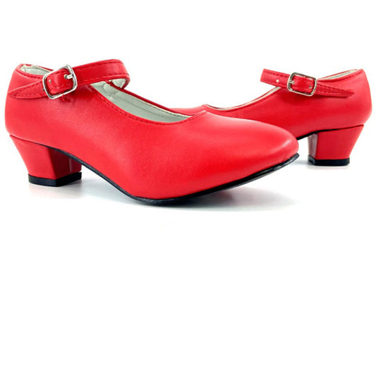 Schlichte rote Flamenco-Schuhe für Kinder