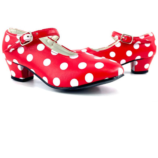 Flamenco-Schuhe rot -weiss für Kinder