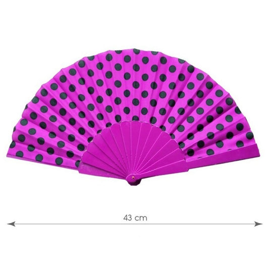 Fuchsia-Schwarz Flamenco-Fächer