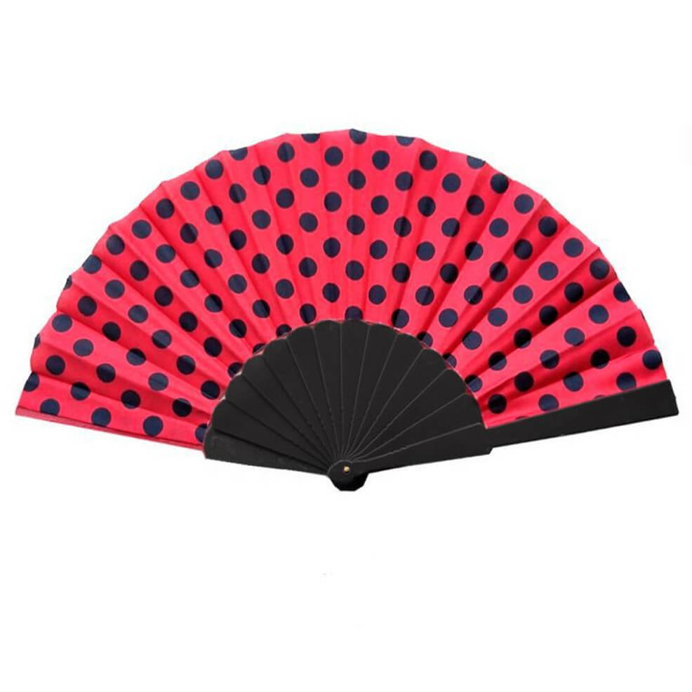 Roter und schwarzer Flamenco-Fächer