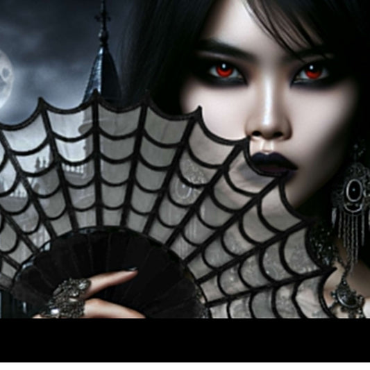 Schwarzer Gothic-Fächer