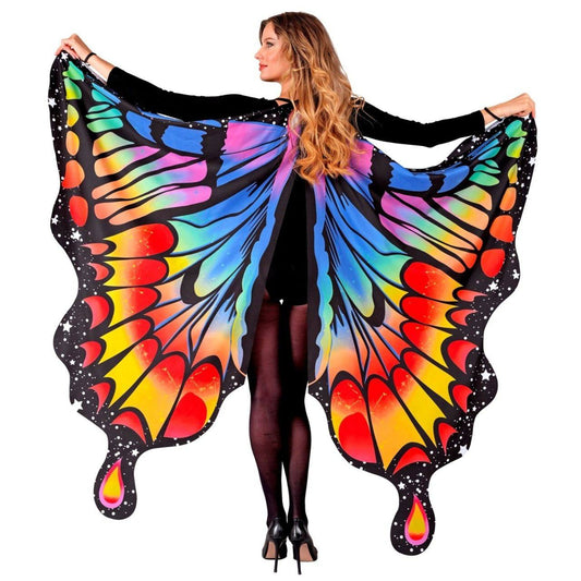 Große Schmetterlingsflügel in Regenbogenfarben