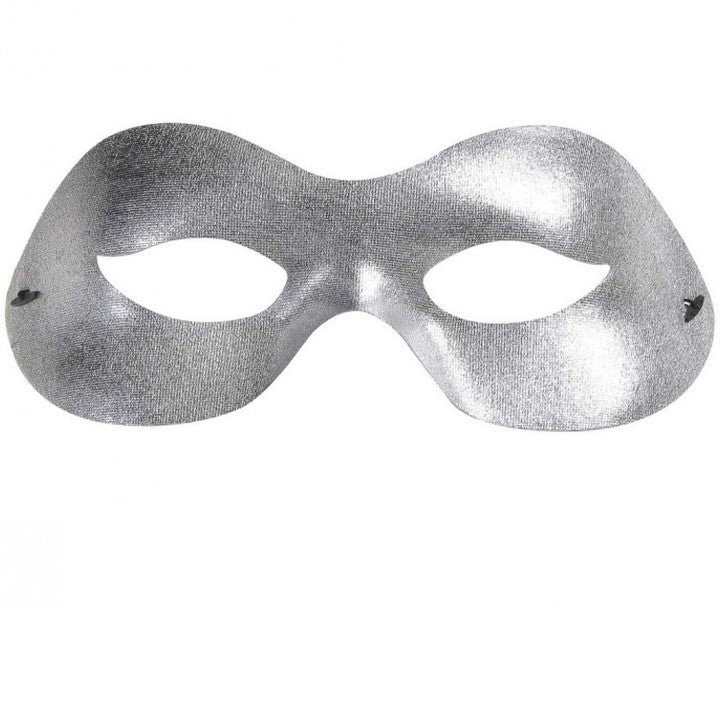 Metallische Silbermaske