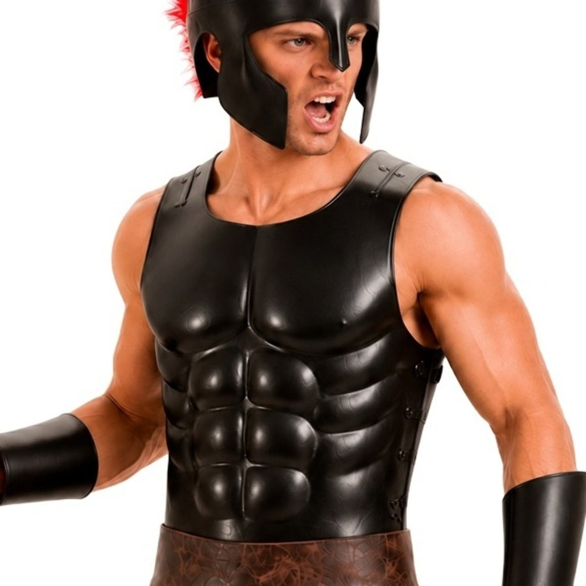 Schwarze Gladiator-Rüstung Leder