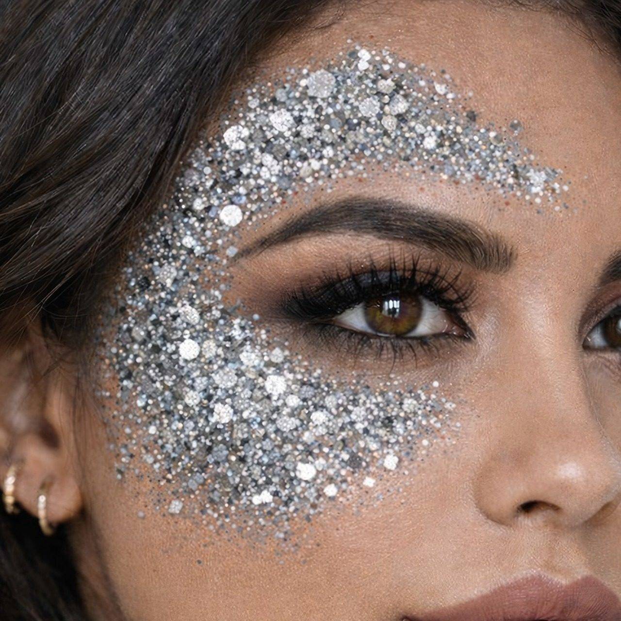 Glitzer-Schminkstift Silber