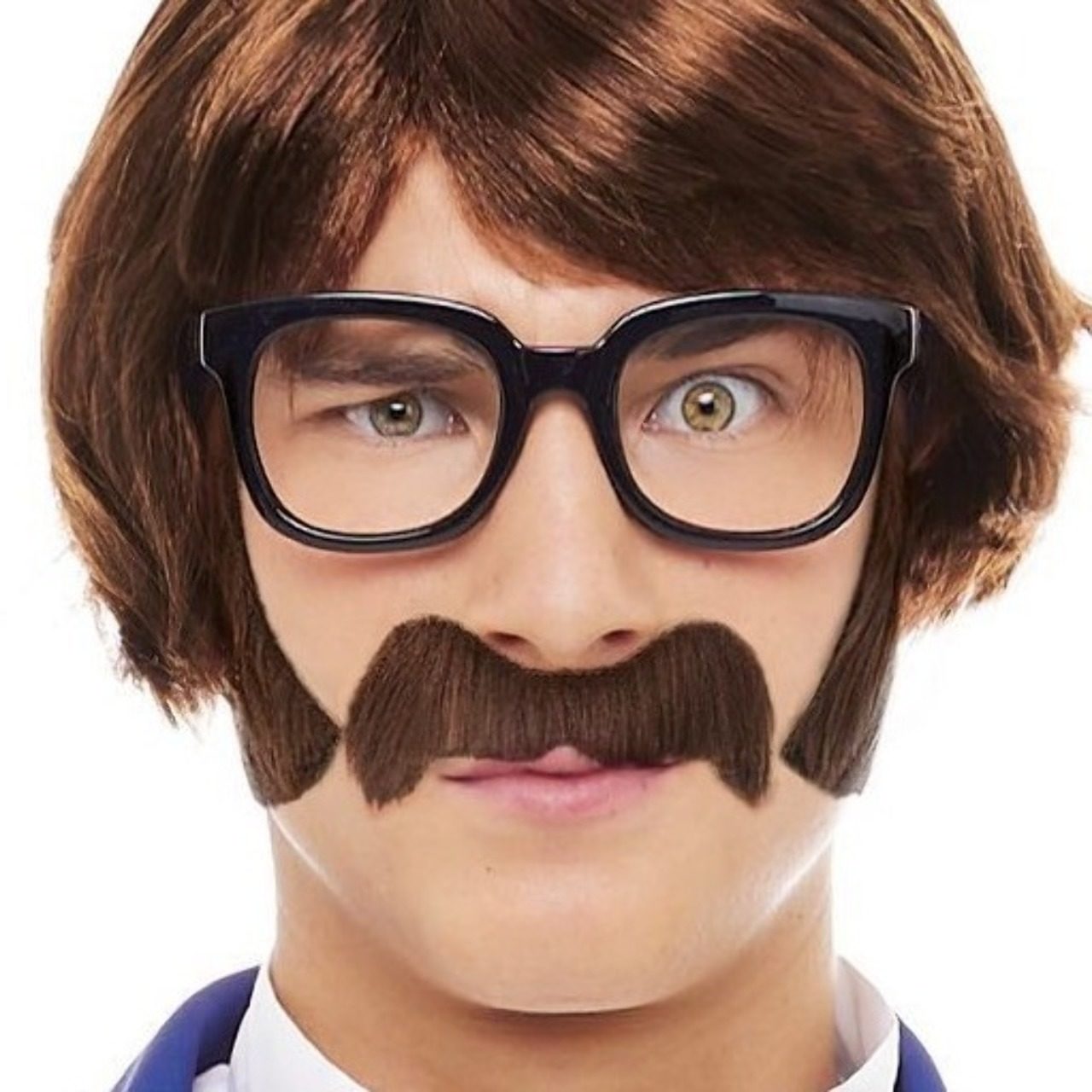 Braune Schnurrbart und Koteletten