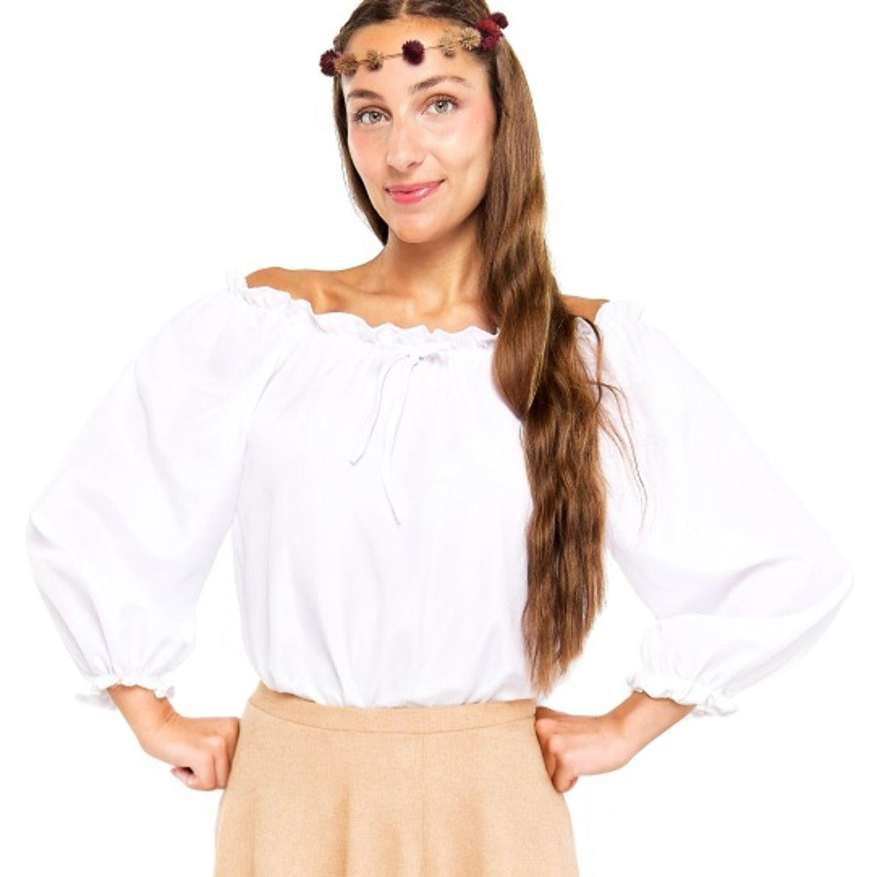 Klassische Mittelalter-Bluse für Damen