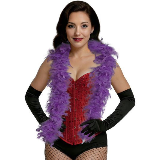 Lila Federboa 80g