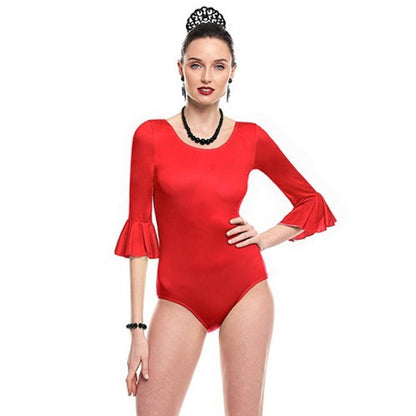 Roter Flamenco-Body für Damen