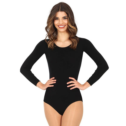 Langarm Body Schwarz für Damen