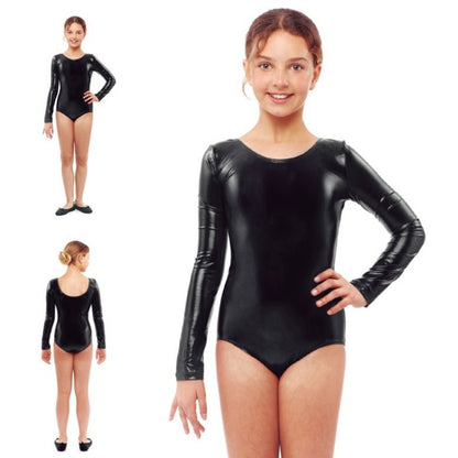 Schwarzer Metallic-Body für Kinder