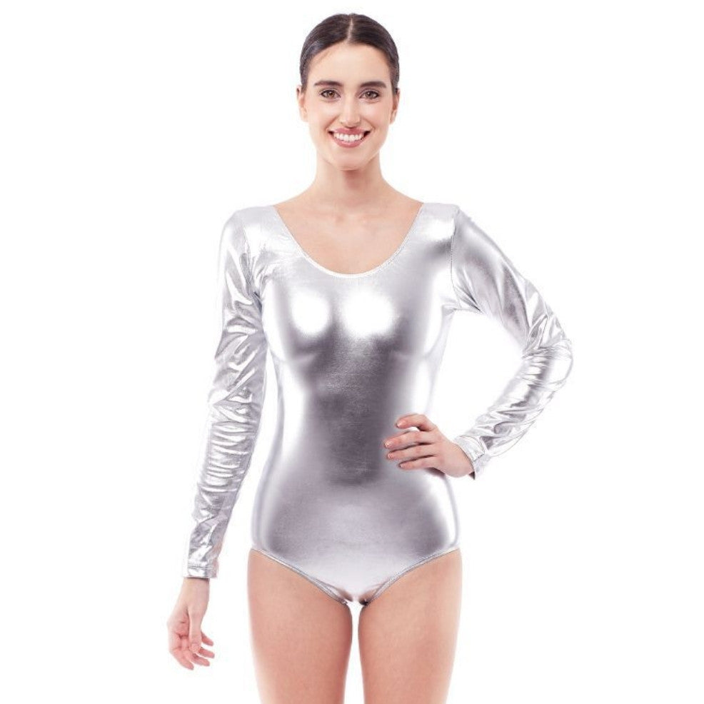 Silbernes Metallic-Body