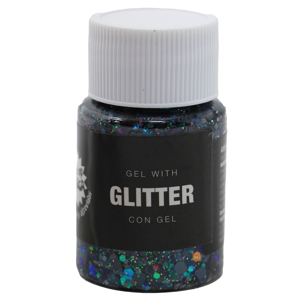 Blauer Glitter-Gel-Dose