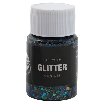 Blauer Glitter-Gel-Dose