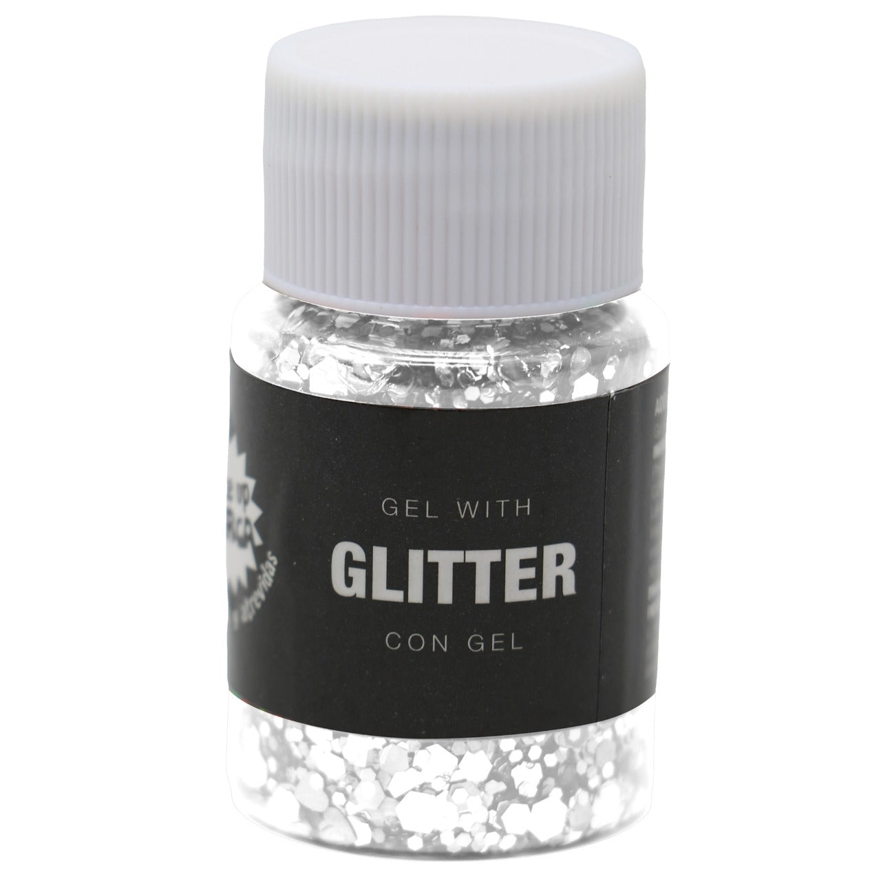 Weißes Glitter-Gel Dose