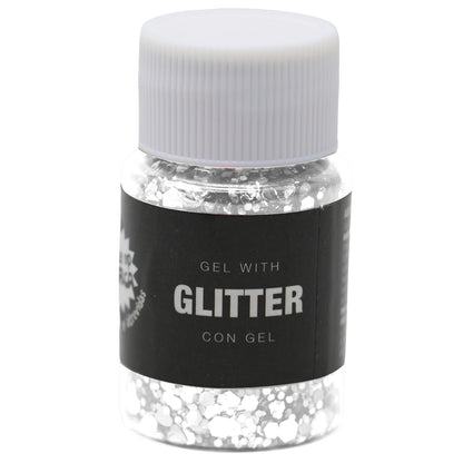 Weißes Glitter-Gel Dose