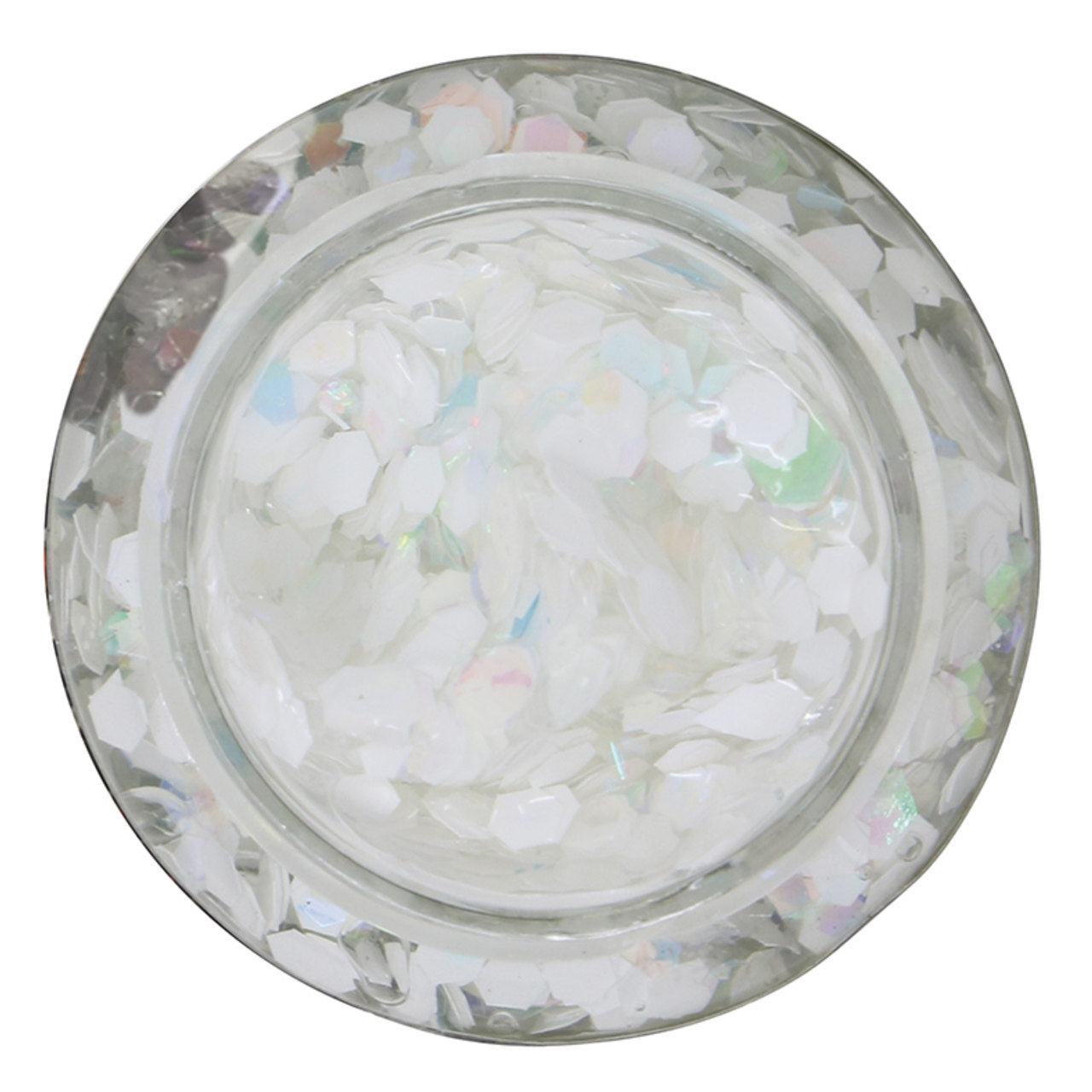 Weißes Glitter-Gel Dose