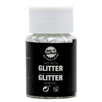 Weißes Glitter-Gel Dose