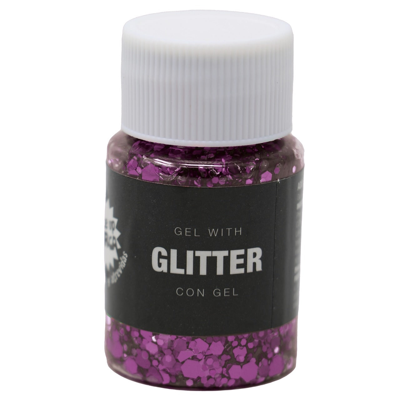 Lila Glitter-Gel-Dose