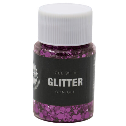 Lila Glitter-Gel-Dose