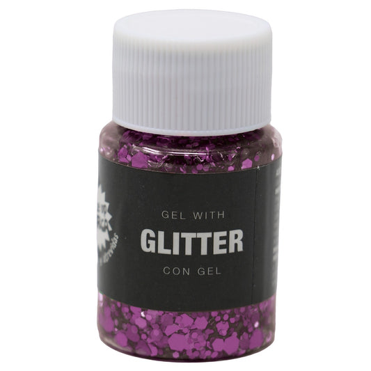 Lila Glitter-Gel-Dose