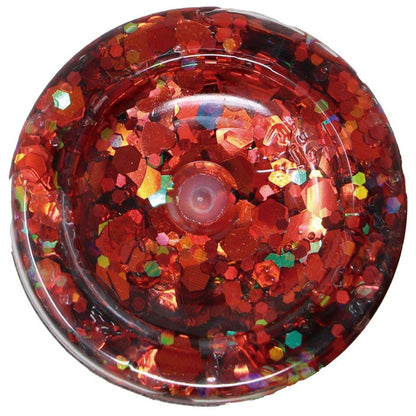 Rote Glitter-Gel-Dose