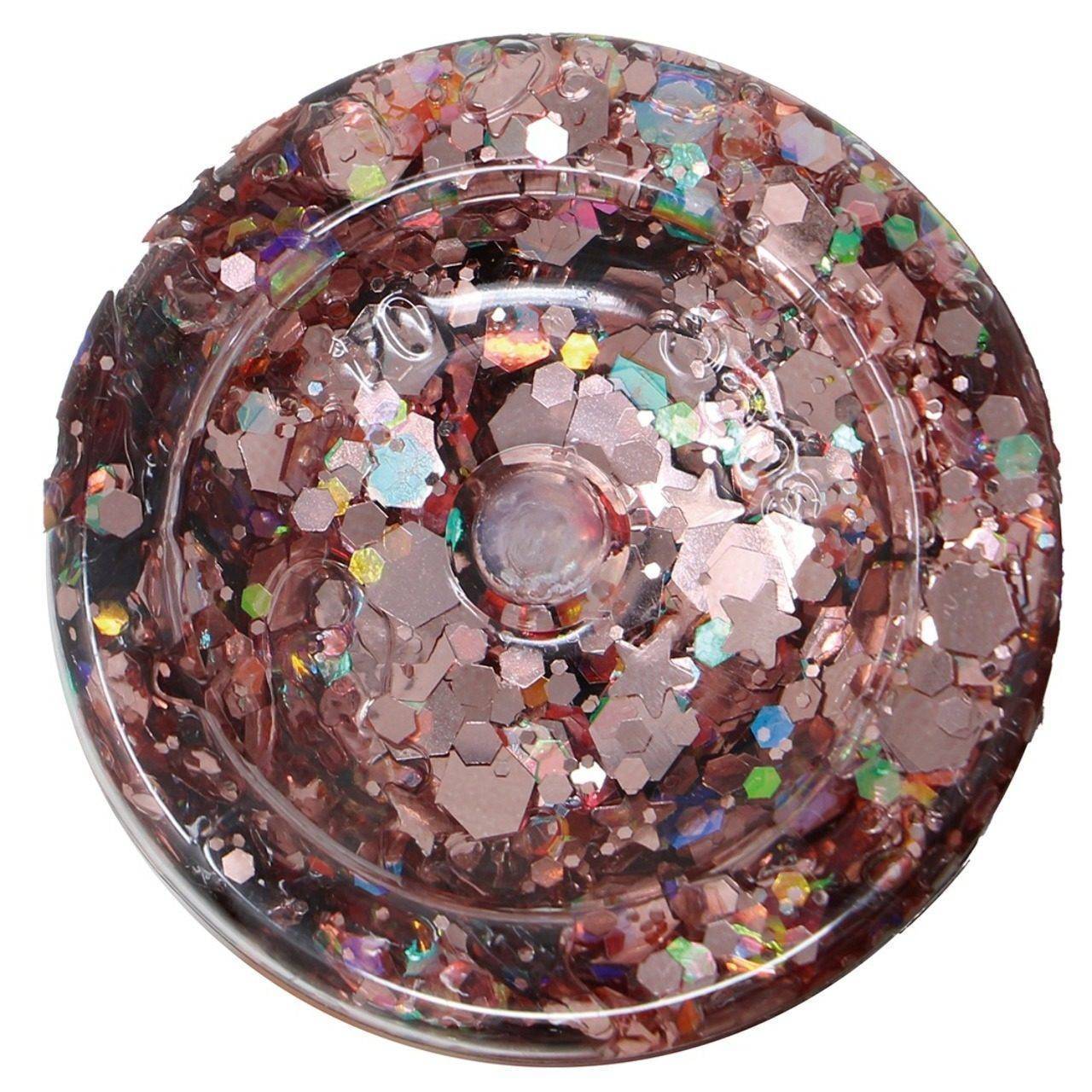 Rosa Glitter-Gel-Dose