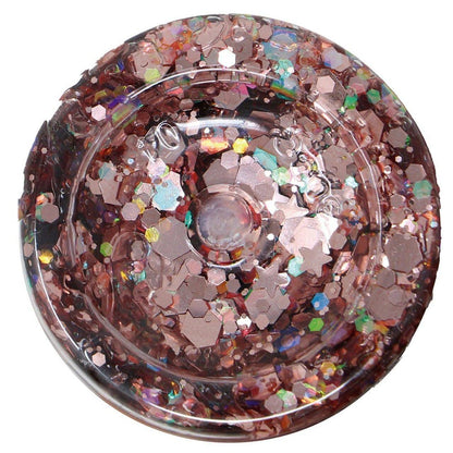 Rosa Glitter-Gel-Dose