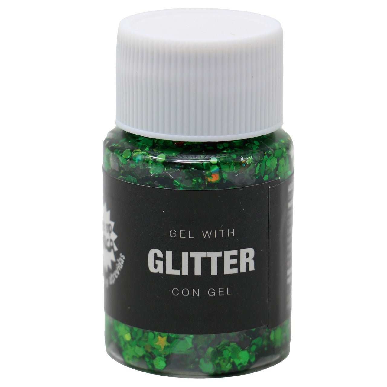 Grünes Glitter-Gel Dose