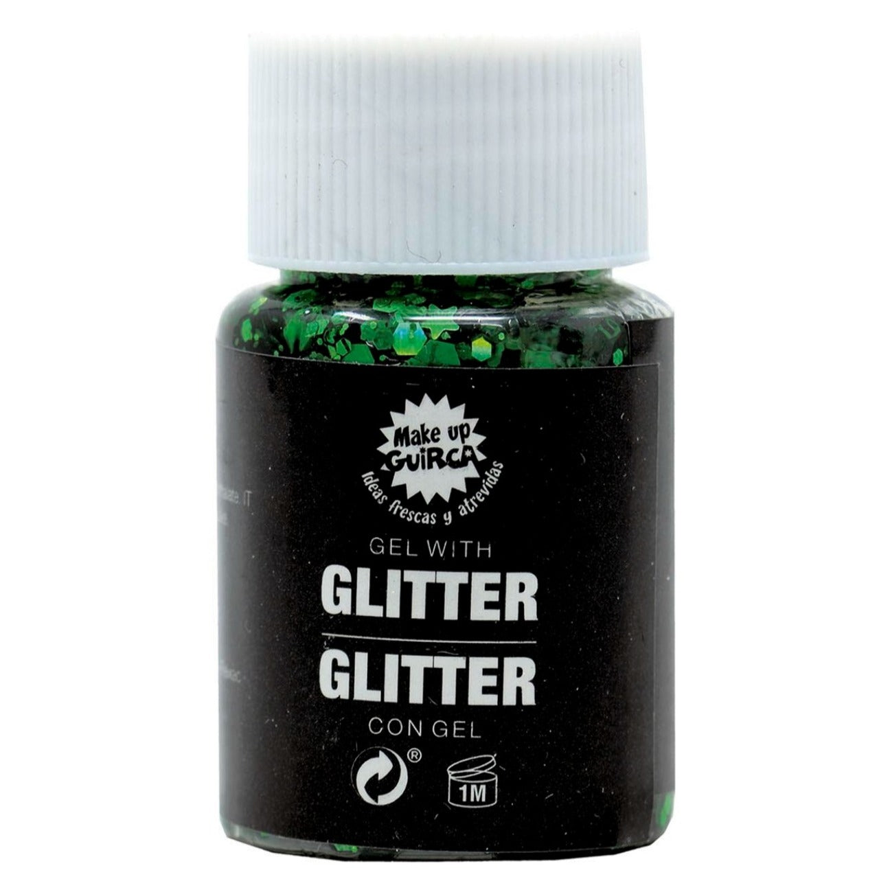 Grünes Glitter-Gel Dose