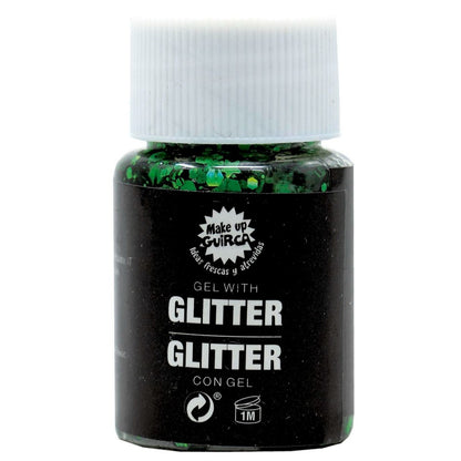 Grünes Glitter-Gel Dose