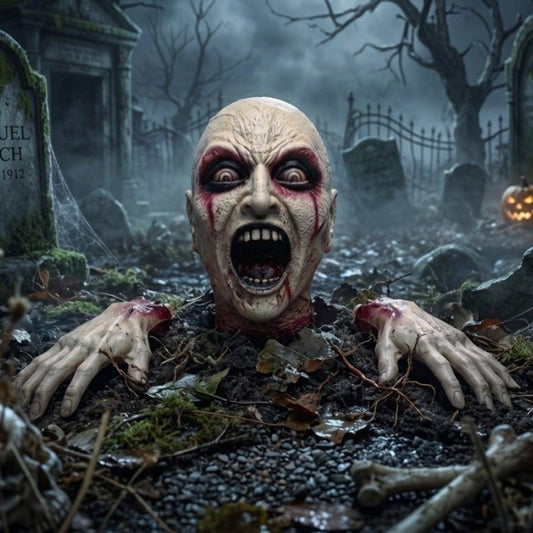 Zombie-Kopf und -Hände