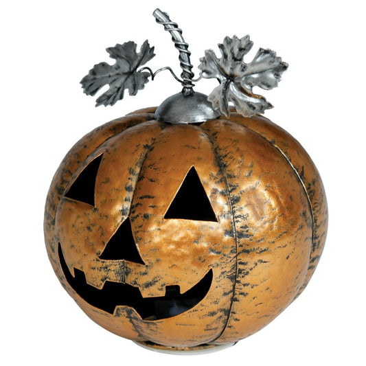 Leuchtende Metall-Kürbis-Deko