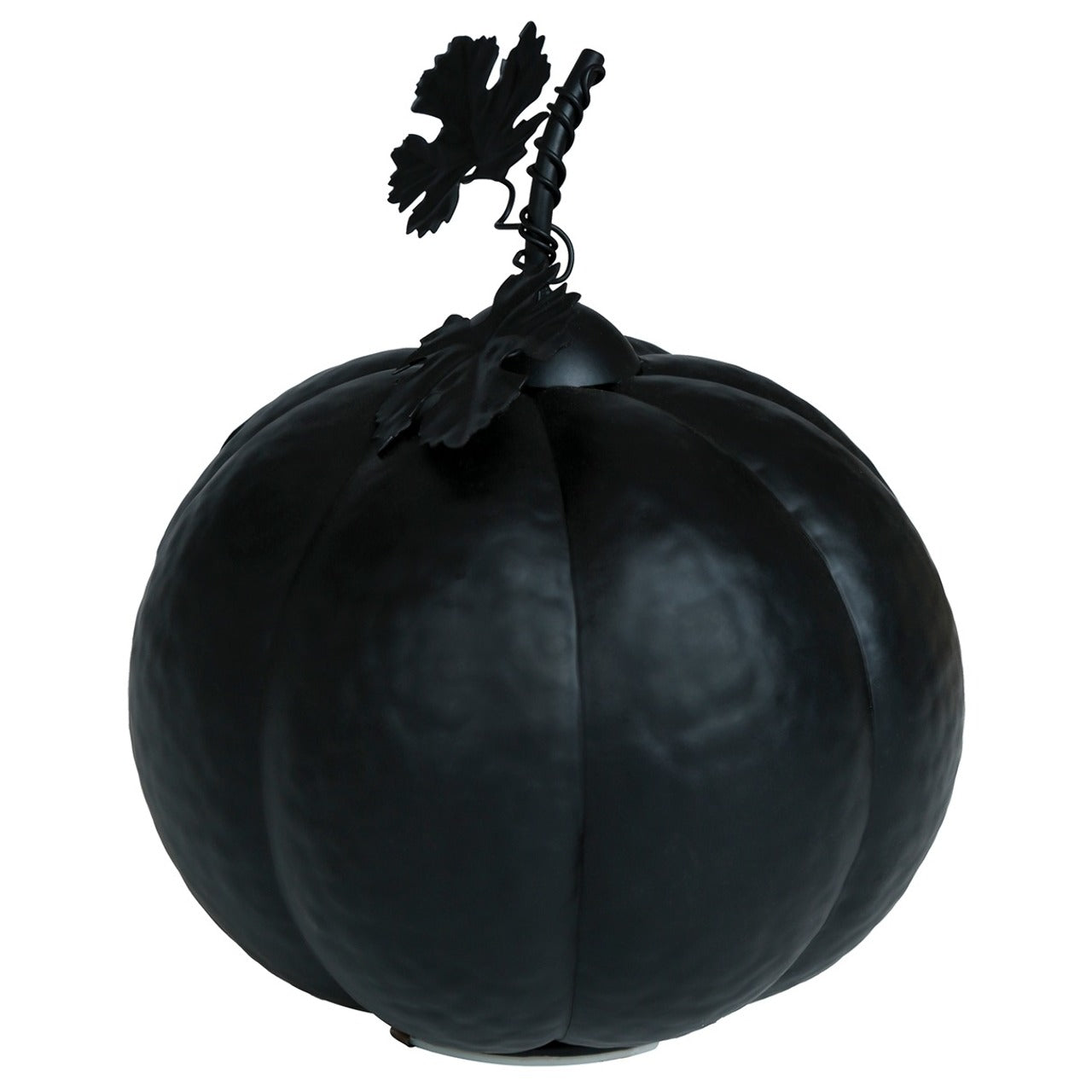 Leuchtende Schwarze Metall-Kürbis-Deko